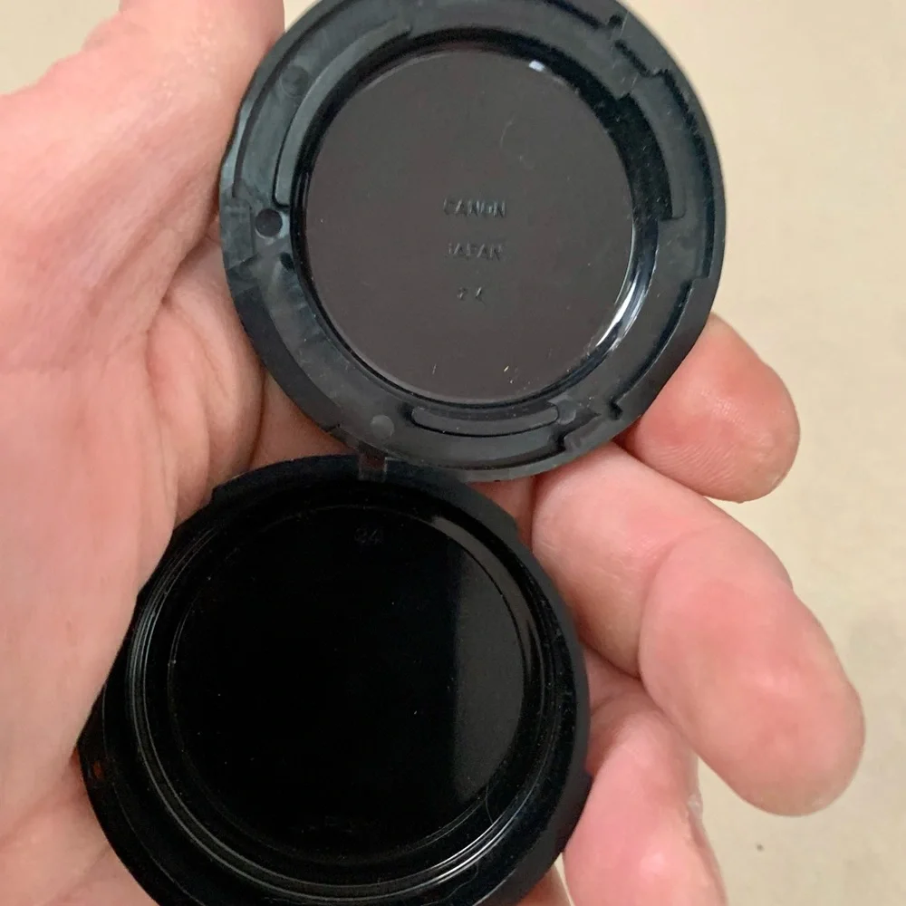 Genuine Front & Rear Lens Caps For Canon FD 24mm F/2.8 Wide Angle MF Lens